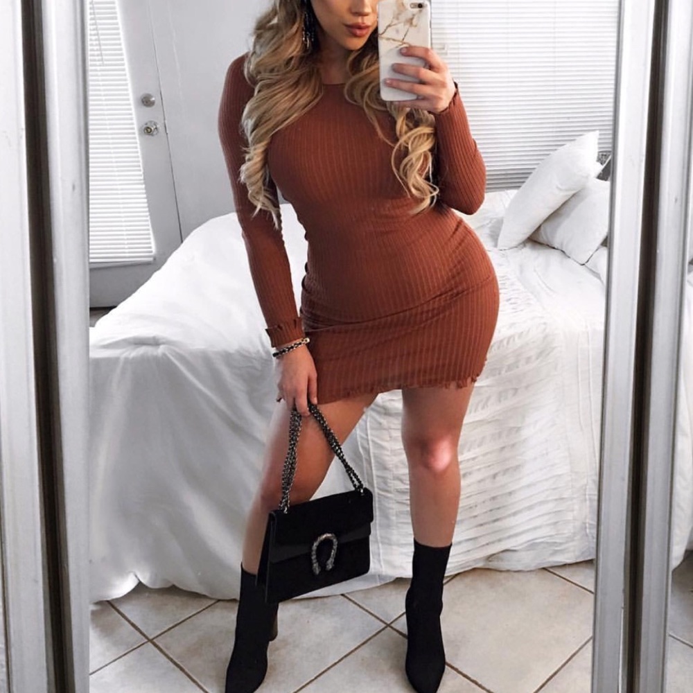 Hot Miami styles rust dress
